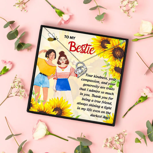 Heartfelt To My Bestie Gift Necklace Set - Friendship Necklace - Heartfelt To My Bestie Gift Necklace Set - Default Title - by Hunny Life