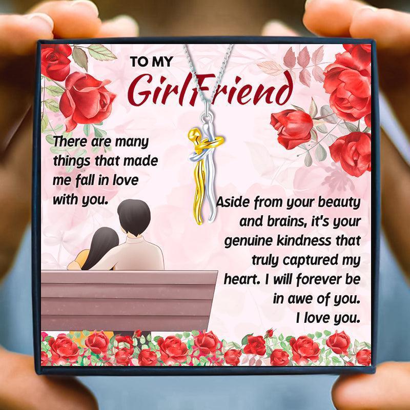 Hug And Kisses Necklace For Girlfriend - Girlfriend Necklaces - Hug And Kisses Necklace For Girlfriend - Black and Gold - by Hunny Life