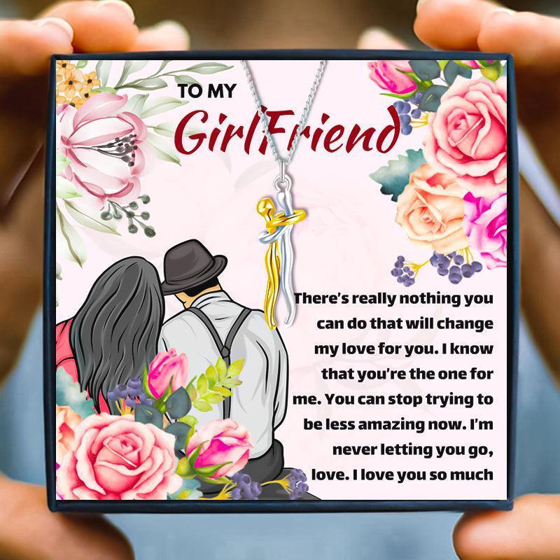 Hug Necklace Gift Set To My Girlfriend - Girlfriend Necklaces - Hug Necklace Gift Set To My Girlfriend - Black and Gold - by Hunny Life