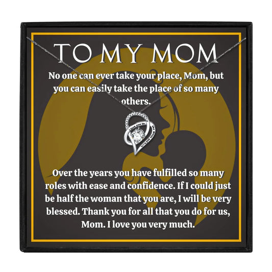 Hug You Tight - Double Hearts Necklace Gift For Mum - mom necklaces - Hug You Tight - Double Hearts Necklace Gift For Mum - Moon and Back - by Hunny Life