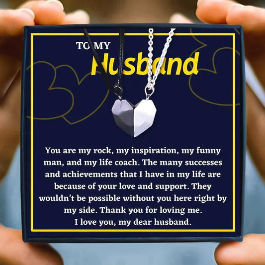 Husband And Wife Couple Gift Necklace For Husband - husband necklace - Husband And Wife Couple Gift Necklace For Husband - Default Title - by Hunny Life