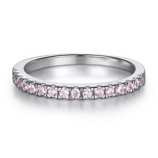 Ladies 925 Silver Zircon Combination Ring Set - ring - Ladies 925 Silver Zircon Combination Ring Set - White gold / 5US - by Hunny Life