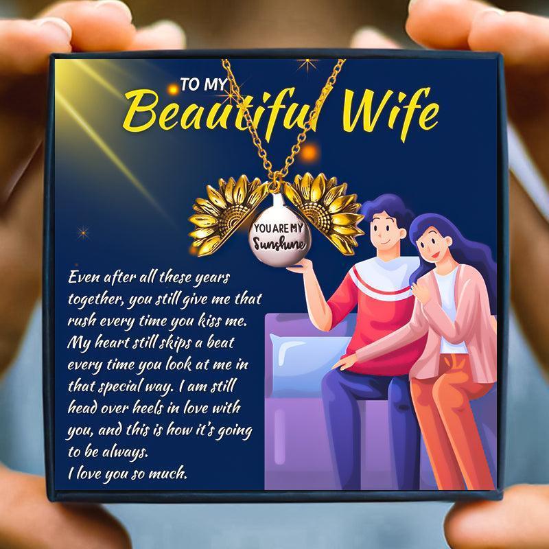 Luxury Anniversary Gift Necklace for Beautiful Wife - wife necklaces - Luxury Anniversary Gift Necklace for Beautiful Wife - Red Crystal - by Hunny Life