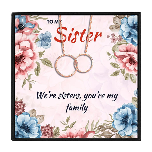 Meaningful Gifts Necklace Set for My Sister - sister necklaces - Meaningful Gifts Necklace Set for My Sister - Rose Gold - by Hunny Life