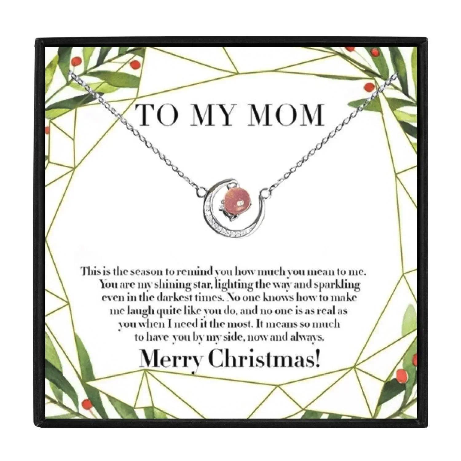 Merry Christmas The Best Mom Ever - Mom Necklace, Gift For