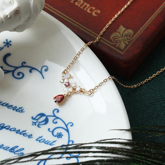 Moissanite Natural Shell Necklace - necklaces - Moissanite Natural Shell Necklace - Water drop necklace - by Hunny Life