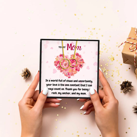 Mom Necklace With Heartfelt Gift Set - mom necklaces - Mom Necklace With Heartfelt Gift Set - Rose Gold - by Hunny Life
