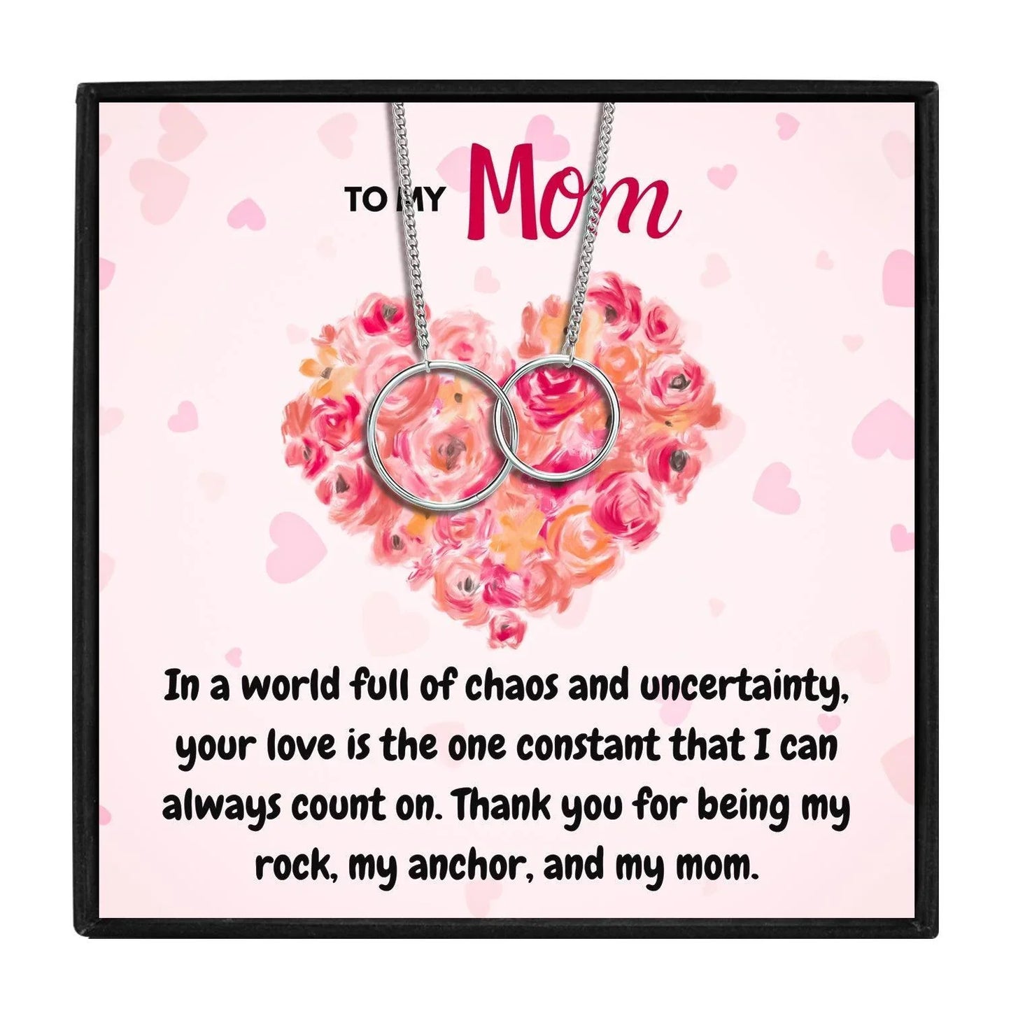 Mom Necklace With Heartfelt Gift Set - mom necklaces - Mom Necklace With Heartfelt Gift Set - Silver - by Hunny Life