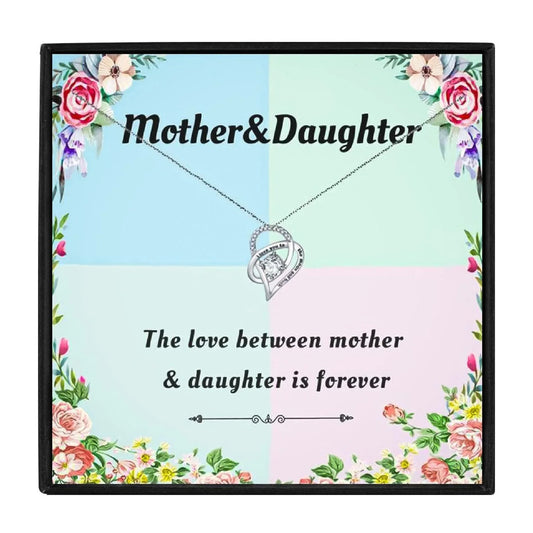 Mommy Daughter Gift Necklaces Set - mom and daughter necklaces - Mommy Daughter Gift Necklaces Set - txx188q2 Gift Box - by Hunny Life