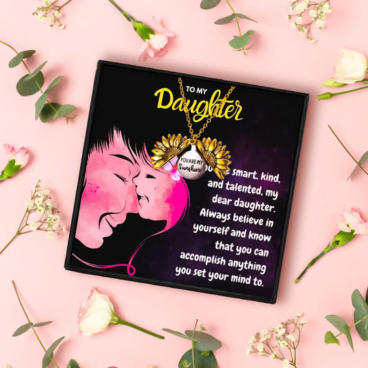 Mother and Daughter Sunflower Necklace Gift Set - daughter necklaces - Mother and Daughter Sunflower Necklace Gift Set - Default Title - by Hunny Life