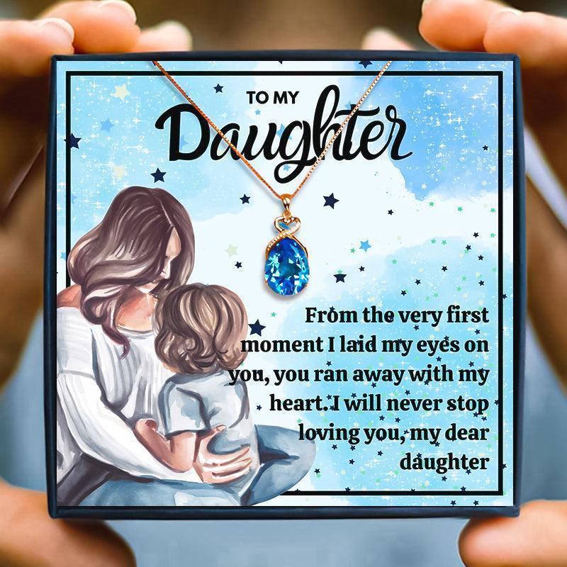 Mother Daughter Gift Necklace For A Special Bond - daughter necklaces - Mother Daughter Gift Necklace For A Special Bond - Red Crystal Necklace / Rose Gold - by Hunny Life