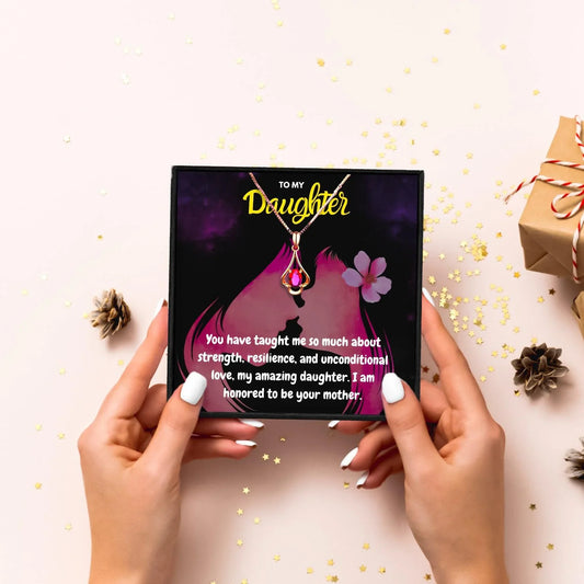 Mother Daughter Necklace Heartfelt Gift - daughter necklaces - Mother Daughter Necklace Heartfelt Gift - Rose Gold - by Hunny Life