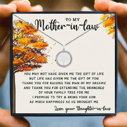 Mother In Law Family Tree Necklace From Daughter In Law - mother in law Necklaces - Mother In Law Family Tree Necklace From Daughter In Law - Default Title - by Hunny Life