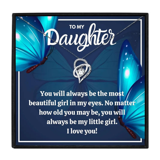 Mum & Daughter Double Heart Necklace - daughter necklaces - Mum & Daughter Double Heart Necklace - Moon and Back - by Hunny Life