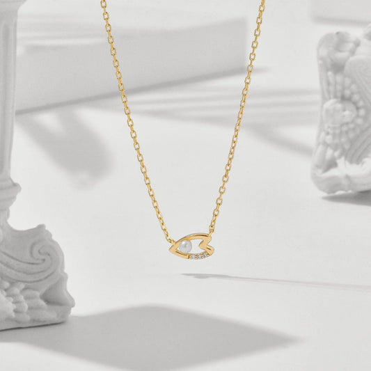 Natural Water Pearl Elegant Style Necklace - necklaces - Natural Water Pearl Elegant Style Necklace - Pearl collarbone chain - by Hunny Life