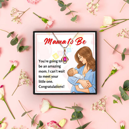 Necklace Gift Set For Pregnant Women - Mom To Be Necklace - Necklace Gift Set For Pregnant Women - Rose Gold - by Hunny Life
