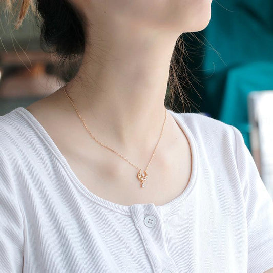 New Beautiful Girl Crescent Necklace - necklaces - New Beautiful Girl Crescent Necklace - Crescent Necklace - by Hunny Life
