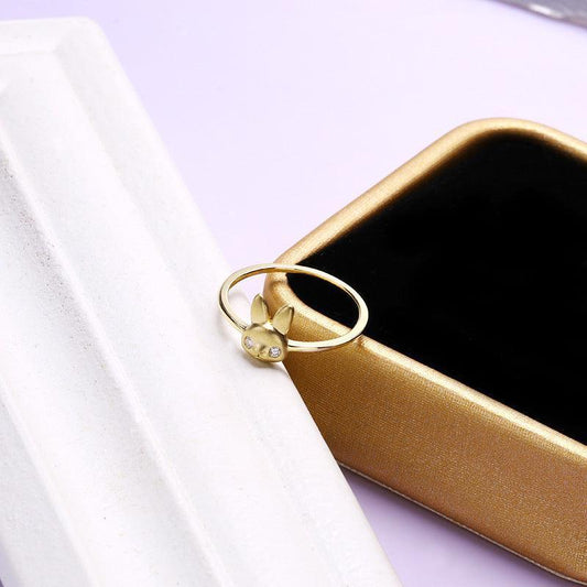 New Three-dimensional Cute Rabbit Ring - rings - New Three-dimensional Cute Rabbit Ring - Gold / Size5 - by Hunny Life