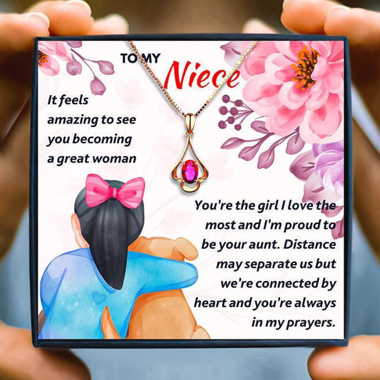 Niece Gift From Aunt Gift For Niece Birthday - Niece Necklace - Niece Gift From Aunt Gift For Niece Birthday - Default Title - by Hunny Life