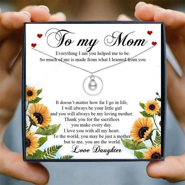 Pearl Circle Pendant Necklace For Beautiful Mom - mom necklaces - Pearl Circle Pendant Necklace For Beautiful Mom - txx193j10 Gift Box - by Hunny Life