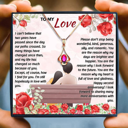 Romantic 2nd Year Anniversary Gift For Her - anniversary gift - Romantic 2nd Year Anniversary Gift For Her - Default Title - by Hunny Life