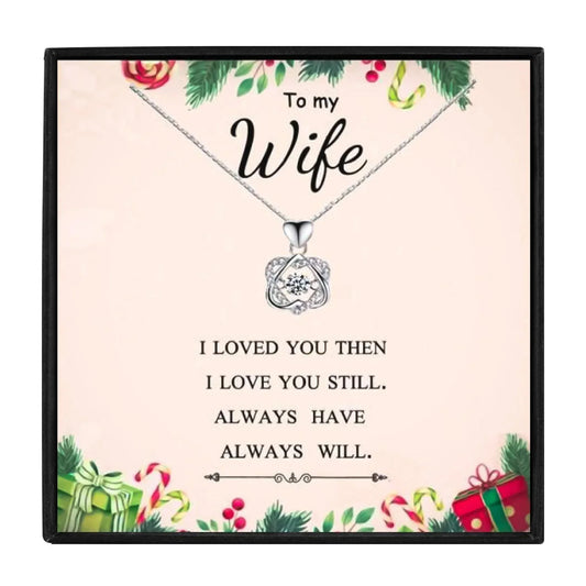 Romantic Anniversary Gift For Wife Necklace - wife necklaces - Romantic Anniversary Gift For Wife Necklace - Silver - by Hunny Life