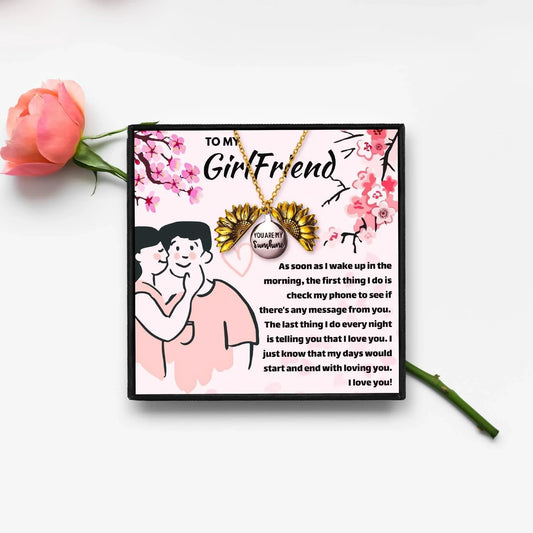 Romantic Sunflower Pendant Necklace To My Love - Girlfriend Necklaces - Romantic Sunflower Pendant Necklace To My Love - Default Title - by Hunny Life