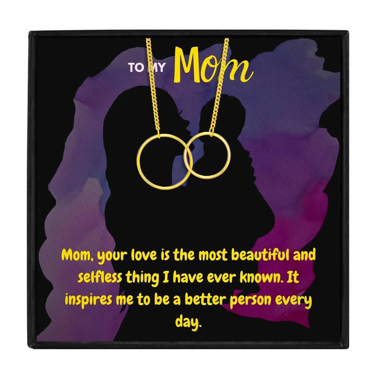 Rose Gold Mom Necklace Gift Set - mom necklaces - Rose Gold Mom Necklace Gift Set - Gold - by Hunny Life