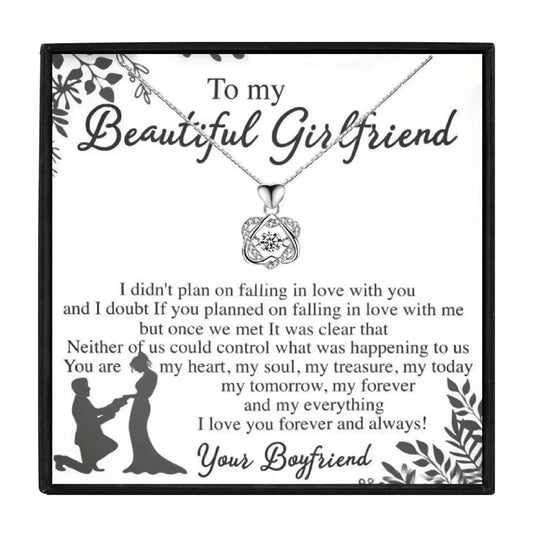 Rose Gold Necklace for Girlfriend - Girlfriend Necklaces - Rose Gold Necklace for Girlfriend - Silver Gift Box - by Hunny Life