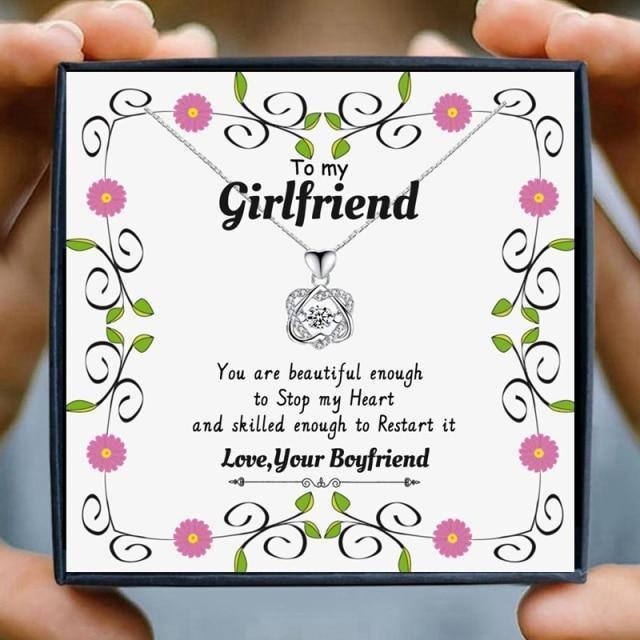 Rose Gold Necklace Gift for Girlfriend - Girlfriend Necklaces - Rose Gold Necklace Gift for Girlfriend - Rosegold Gift Box - by Hunny Life