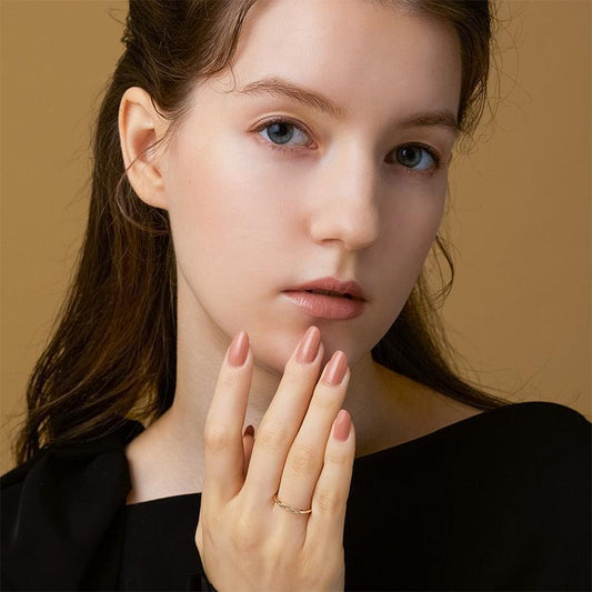 S925 Silver Hollow Print Ring Simple - rings - S925 Silver Hollow Print Ring Simple - Gold / 5th - by Hunny Life