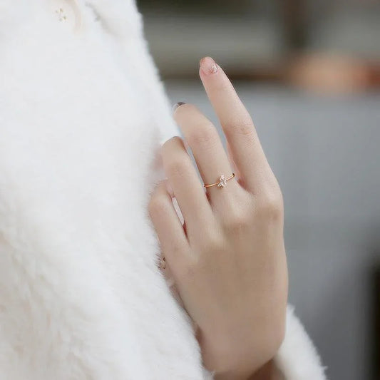 S925 Silver Horse Eye White Crystal Versatile Shiny Ring - rings - S925 Silver Horse Eye White Crystal Versatile Shiny Ring - Horseeyed white crystal ring / 10th - by Hunny Life