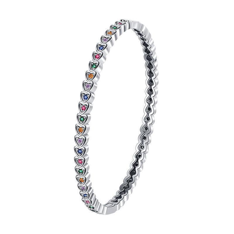 S925 Silver Love Retro Fashion Style Bracelet - Bracelets - S925 Silver Love Retro Fashion Style Bracelet - Silver - by Hunny Life