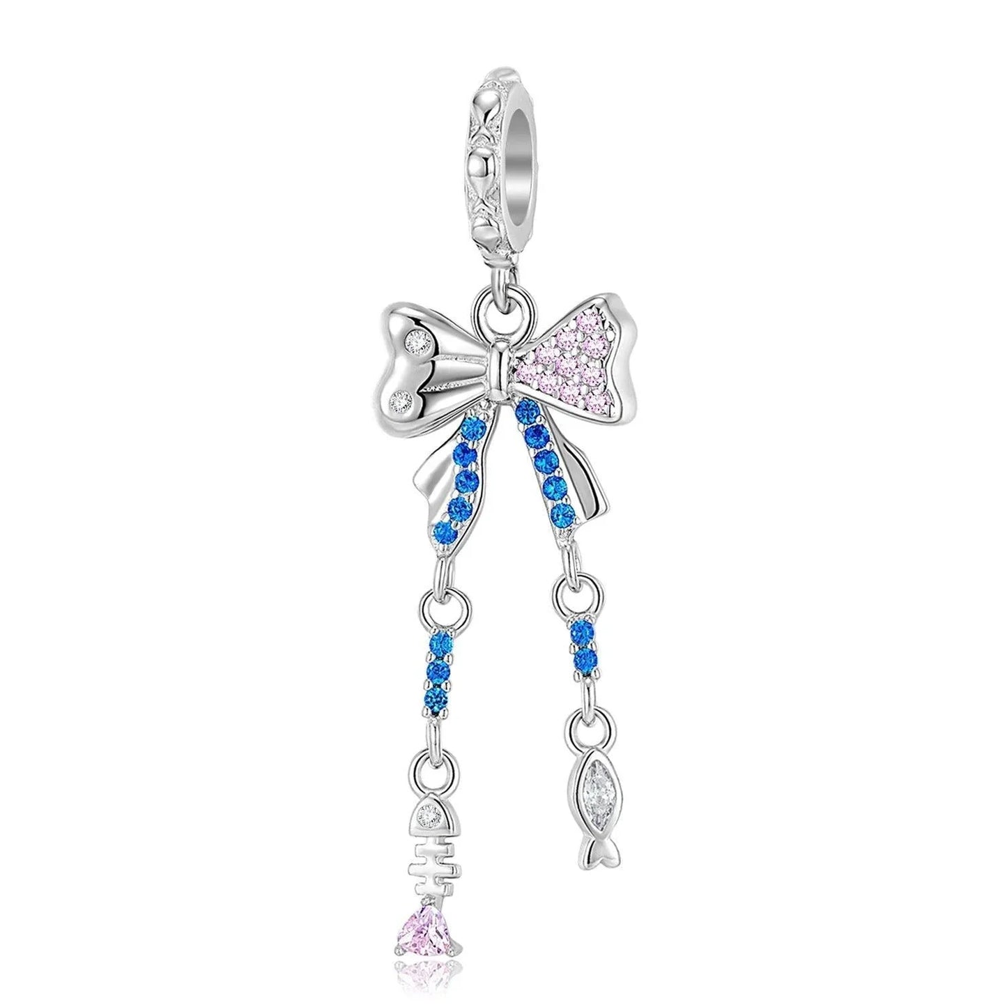 S925 Silver Ocean Sea Blue Diy Beaded Charms - Charms - S925 Silver Ocean Sea Blue Diy Beaded Charms - PD0770 - by Hunny Life