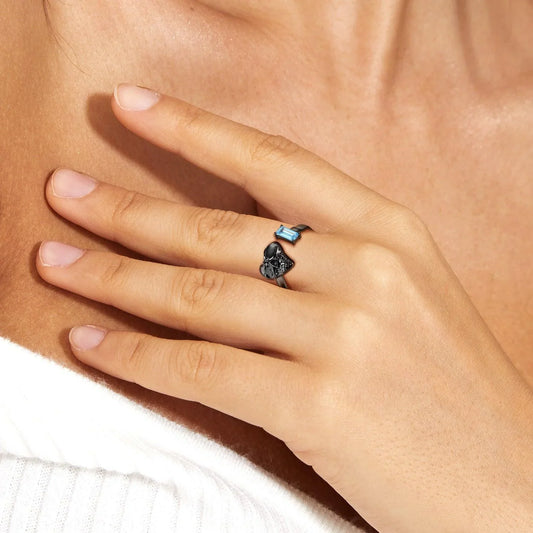 S925 Silver Skull Fashion Crowd Darkness Heart Ring - rings - S925 Silver Skull Fashion Crowd Darkness Heart Ring - ODPJZ0005 - by Hunny Life