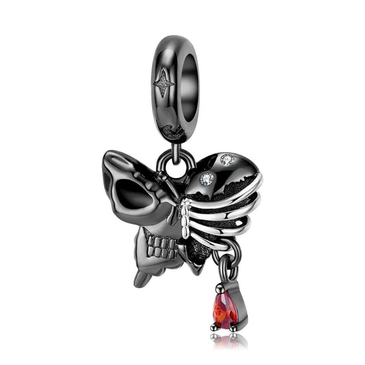 S925 Silver Skull Series Beaded Charms & Pendants - Charms & Pendants - S925 Silver Skull Series Beaded Charms & Pendants - PD0759 - by Hunny Life