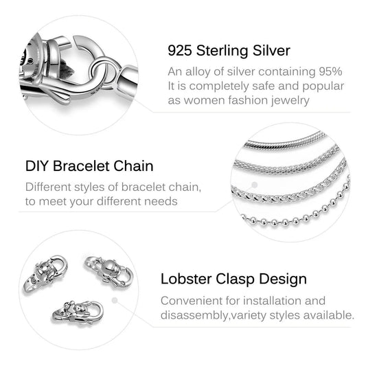 S925 Sterling Silver Basic Keel Charm Diy Bracelets - Bracelets - S925 Sterling Silver Basic Keel Charm Diy Bracelets - Keel chain / 15cm - by Hunny Life