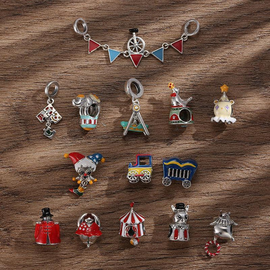 S925 Sterling Silver Cartoon Cute Carnival Cruise Charm - Charms - S925 Sterling Silver Cartoon Cute Carnival Cruise Charm - PC0775 - by Hunny Life