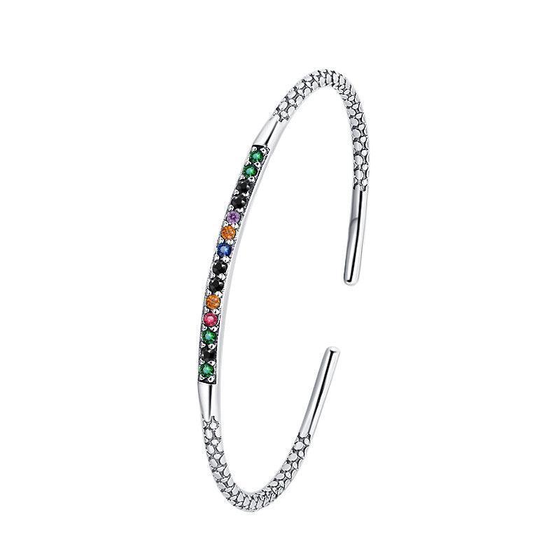 S925 Sterling Silver Simple Rainbow Light Luxury Bracelet - Bracelets - S925 Sterling Silver Simple Rainbow Light Luxury Bracelet - Silver - by Hunny Life