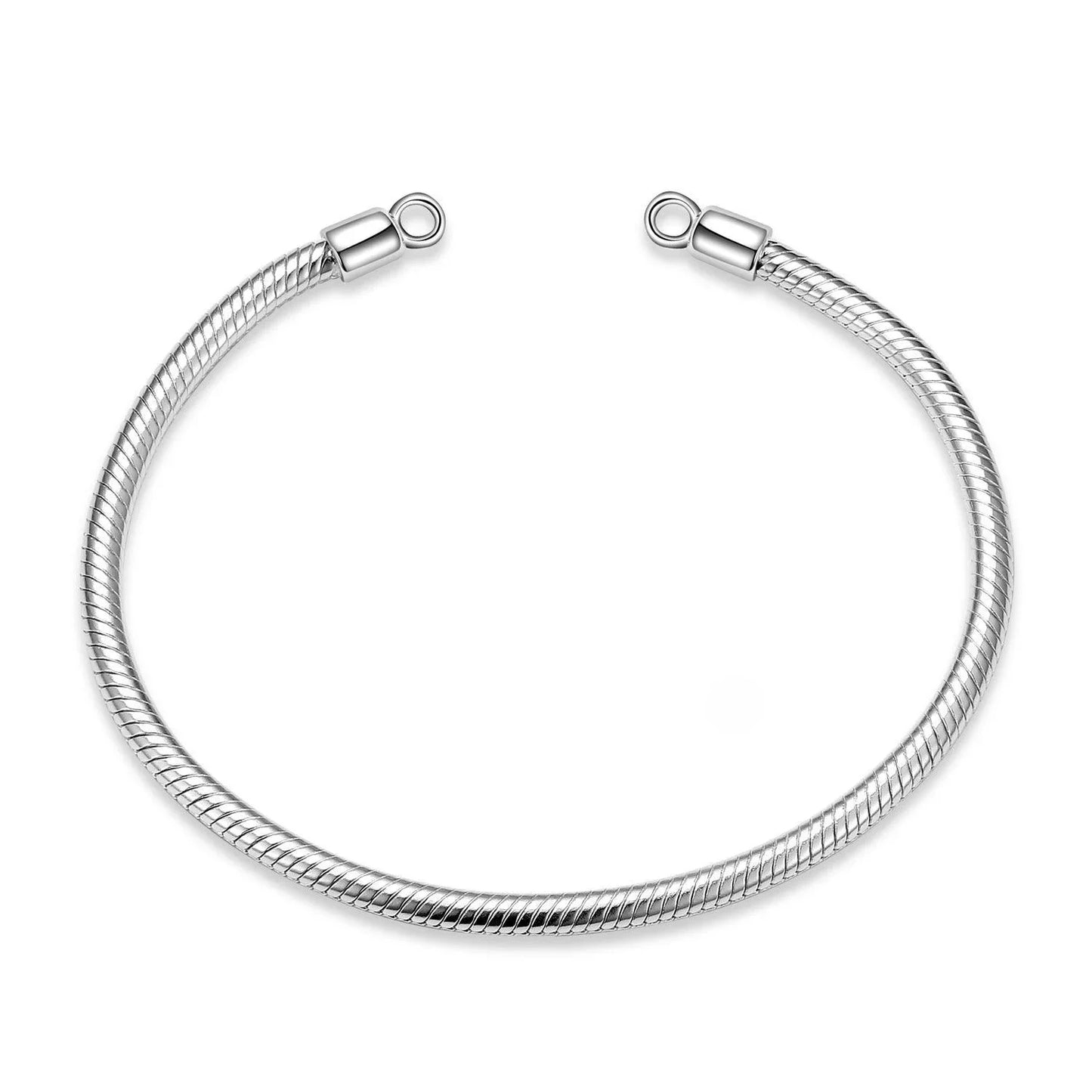 S925 Sterling Silver Snake Bone Charm Diy Bracelets - Bracelets - S925 Sterling Silver Snake Bone Charm Diy Bracelets - Snake bone chain / 20.5cm - by Hunny Life