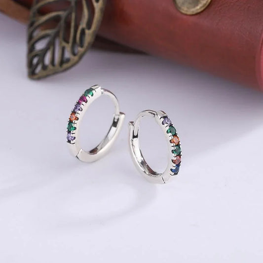 S925 Sterling Silver Vintage Thai Silver Rainbow Earrings - Earrings - S925 Sterling Silver Vintage Thai Silver Rainbow Earrings - Silver - by Hunny Life