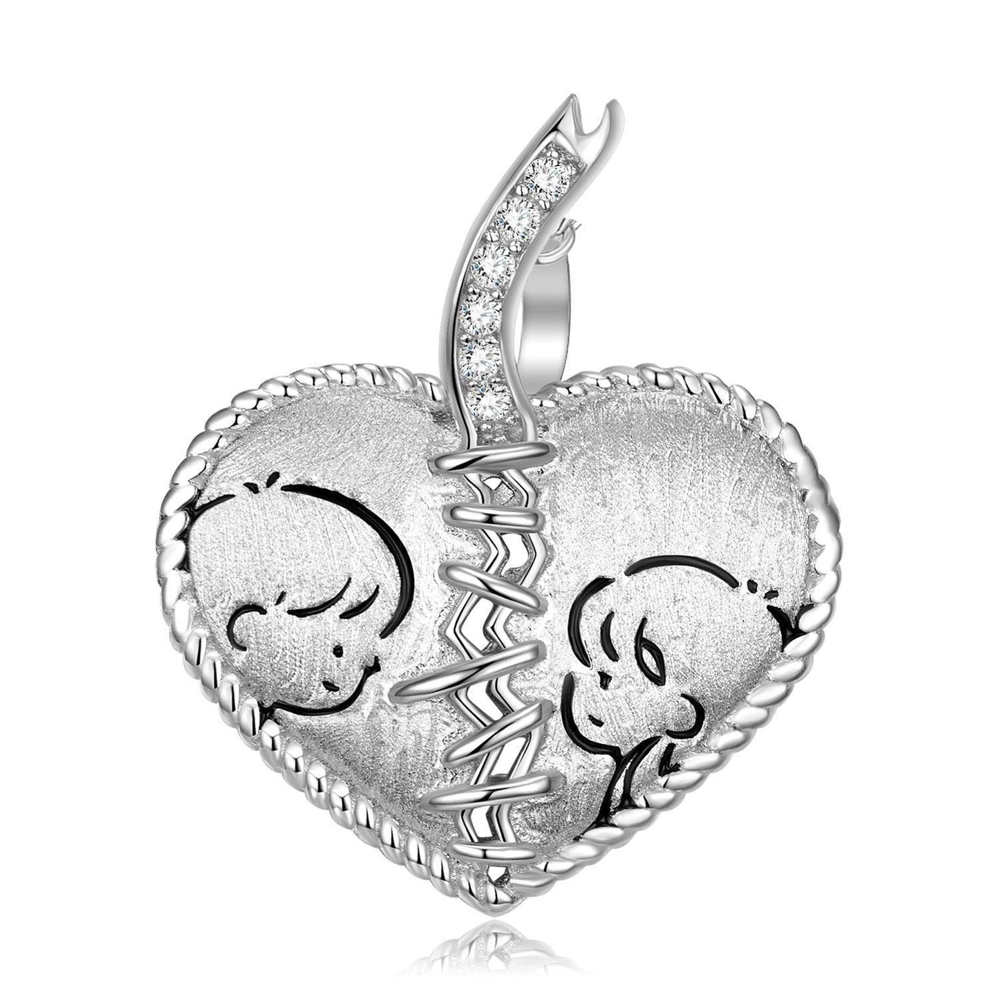 Sentimental Mended S925 Silver Heart Necklace - necklace - Sentimental Mended S925 Silver Heart Necklace - PNC00001 - by Hunny Life