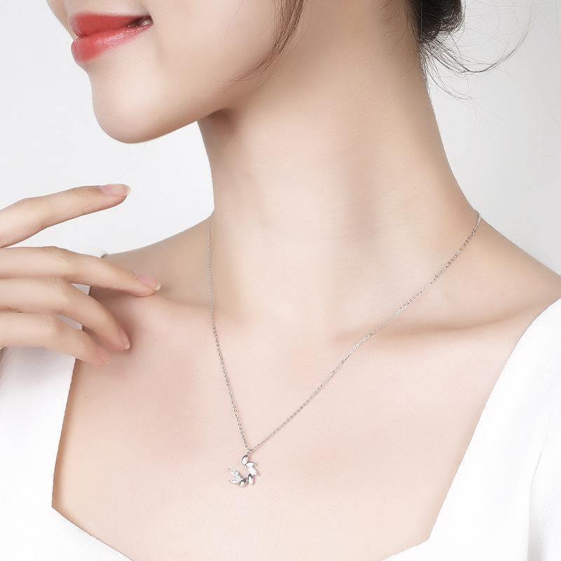 Silver Leaf Net Red Same Style Necklace - necklace - Silver Leaf Net Red Same Style Necklace - Rose Gold - by Hunny Life