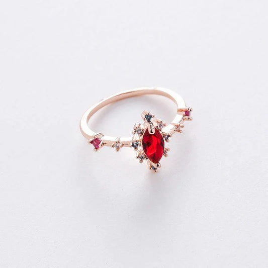 Simple Cute Minimalist Crystal Rings - ring - Simple Cute Minimalist Crystal Rings - A - by Hunny Life