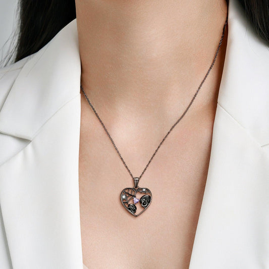 Skull Gazing Cross border S925 Silver Inlaid Sweater Necklace - necklace - Skull Gazing Cross border S925 Silver Inlaid Sweater Necklace - PNC0028 - by Hunny Life