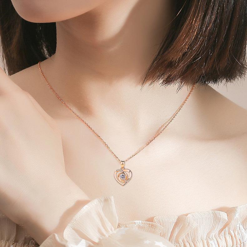 Sterling Silver Eternal Heart Necklace For Women - necklaces - Sterling Silver Eternal Heart Necklace For Women - Silver - by Hunny Life