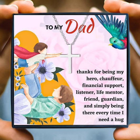 Sterling Silver Love Dad Necklace - dad necklace - Sterling Silver Love Dad Necklace - Default Title - by Hunny Life