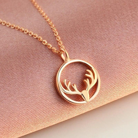 Sterling Silver Rose Gold Simple Silver Necklace - necklaces - Sterling Silver Rose Gold Simple Silver Necklace - Rose Gold - by Hunny Life