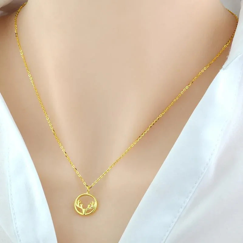 Sterling Silver Rose Gold Simple Silver Necklace - necklaces - Sterling Silver Rose Gold Simple Silver Necklace - Rose Gold - by Hunny Life