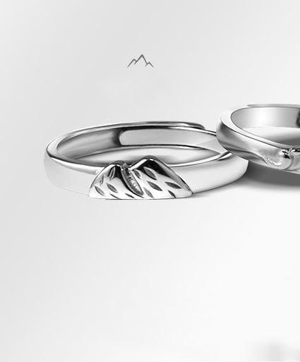 Sterling Silver Swearing Couple Rings For Men And Women - ring - Sterling Silver Swearing Couple Rings For Men And Women - Eachother ring / Adjustable opening - by Hunny Life